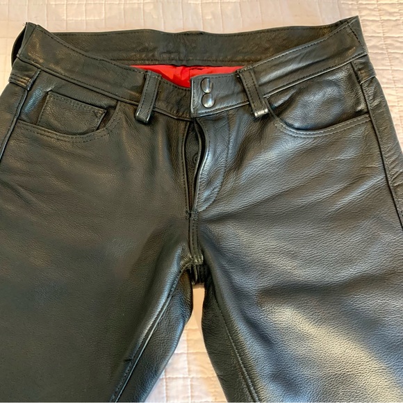 Lined Leather Bootcut Pants - Jeans Style Hot! 🔥 - Picture 5 of 5